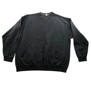 Fruit Of The Loom Men Sweatshirt Size Crewneck Long Sleeve Pullover Black Casual